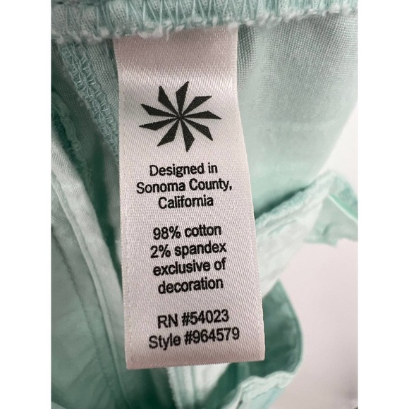 Athleta womens glass blue fo sho shorts hiking button waist size 12 - Picture 5 of 5